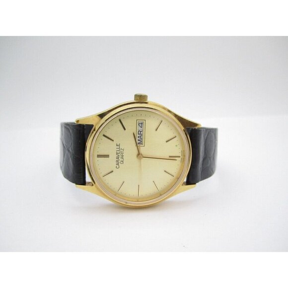 Vtg Men's Caravelle Quartz WR Analog 32mm Dial Round Watch (G699) "New Battery" - Picture 7 of 9